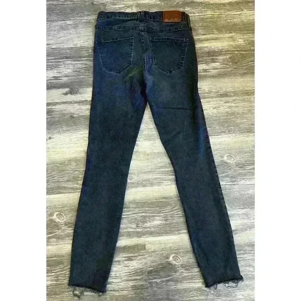 Madewell 9” Mid-Rise Black Skinny Cropped Jeans Sz 25